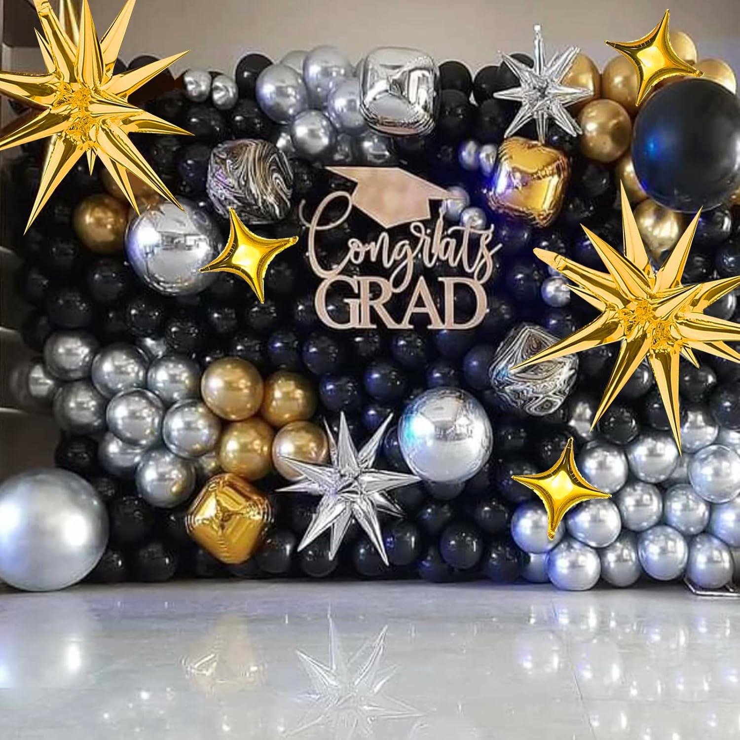 Kit de Globos de Foil Estrella Dorada - 16 Piezas para Fiestas