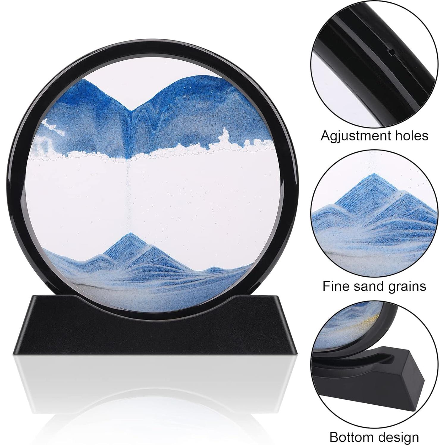 Imagen de Arena en Movimiento QLKUNLA 17.78 cm Negro Arte 3D