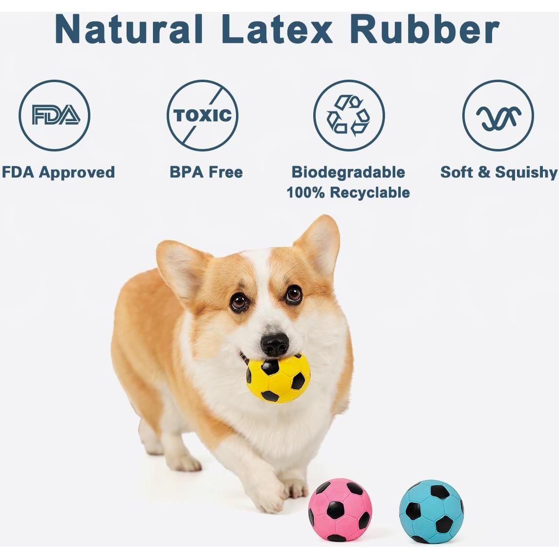 Pelotas Squeaky para Perros Pawdoer - 3 Unidades 6.6 cm