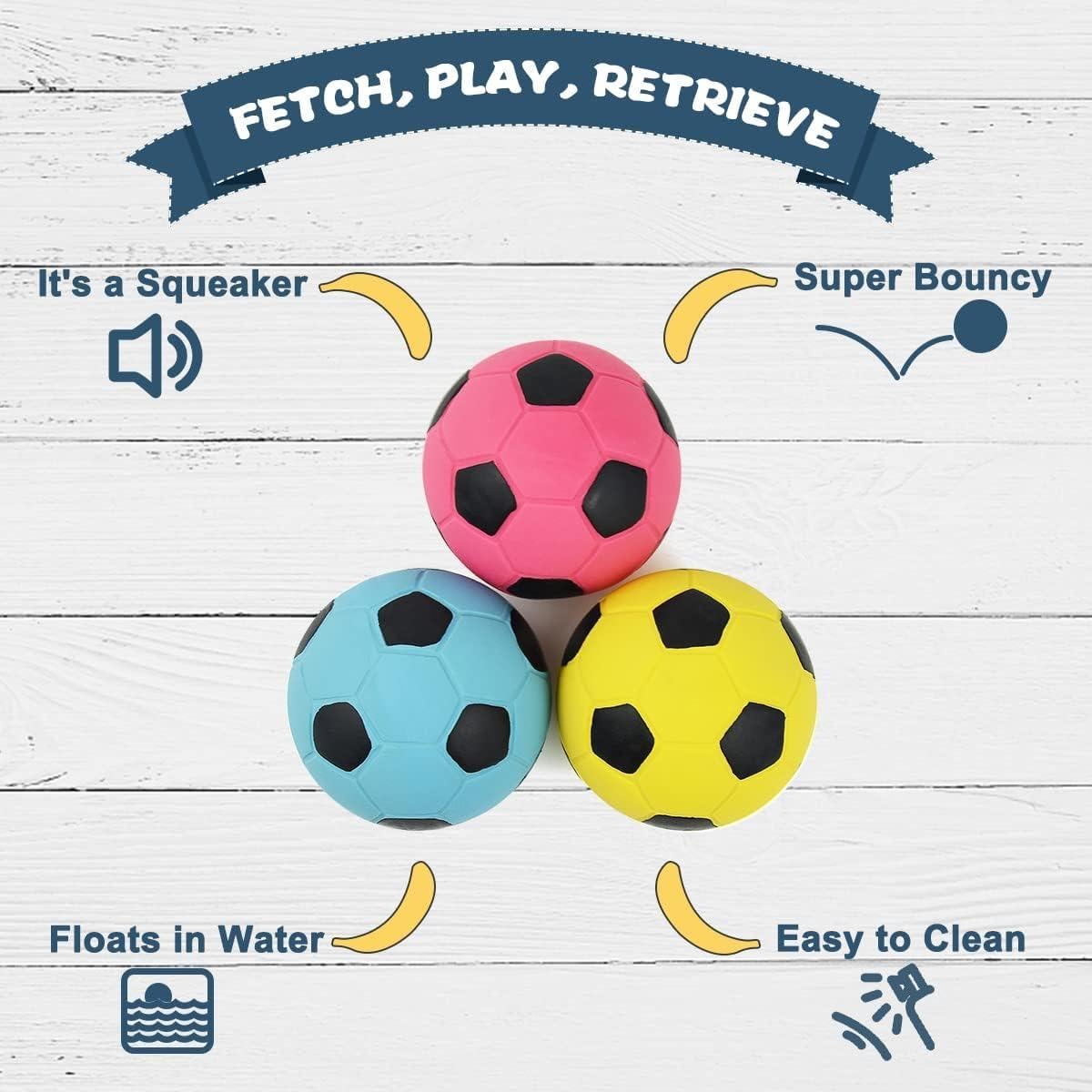 Pelotas Squeaky para Perros Pawdoer - 3 Unidades 6.6 cm