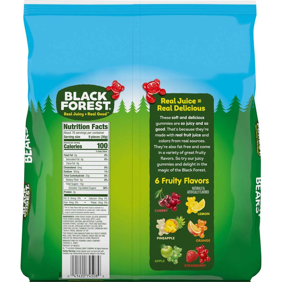 Ositos de Goma Black Forest 2.27 kg - Snacks Frutales