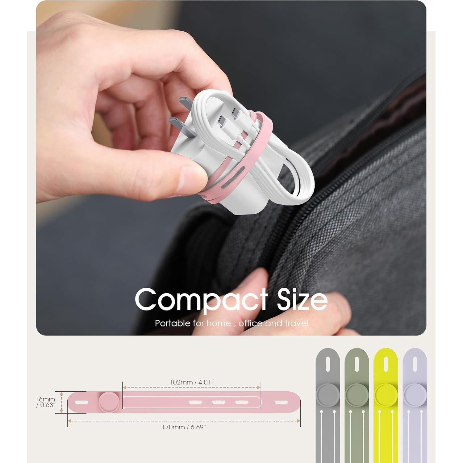 Sujetacables de Silicona Nearockle 15 Piezas Multicolor