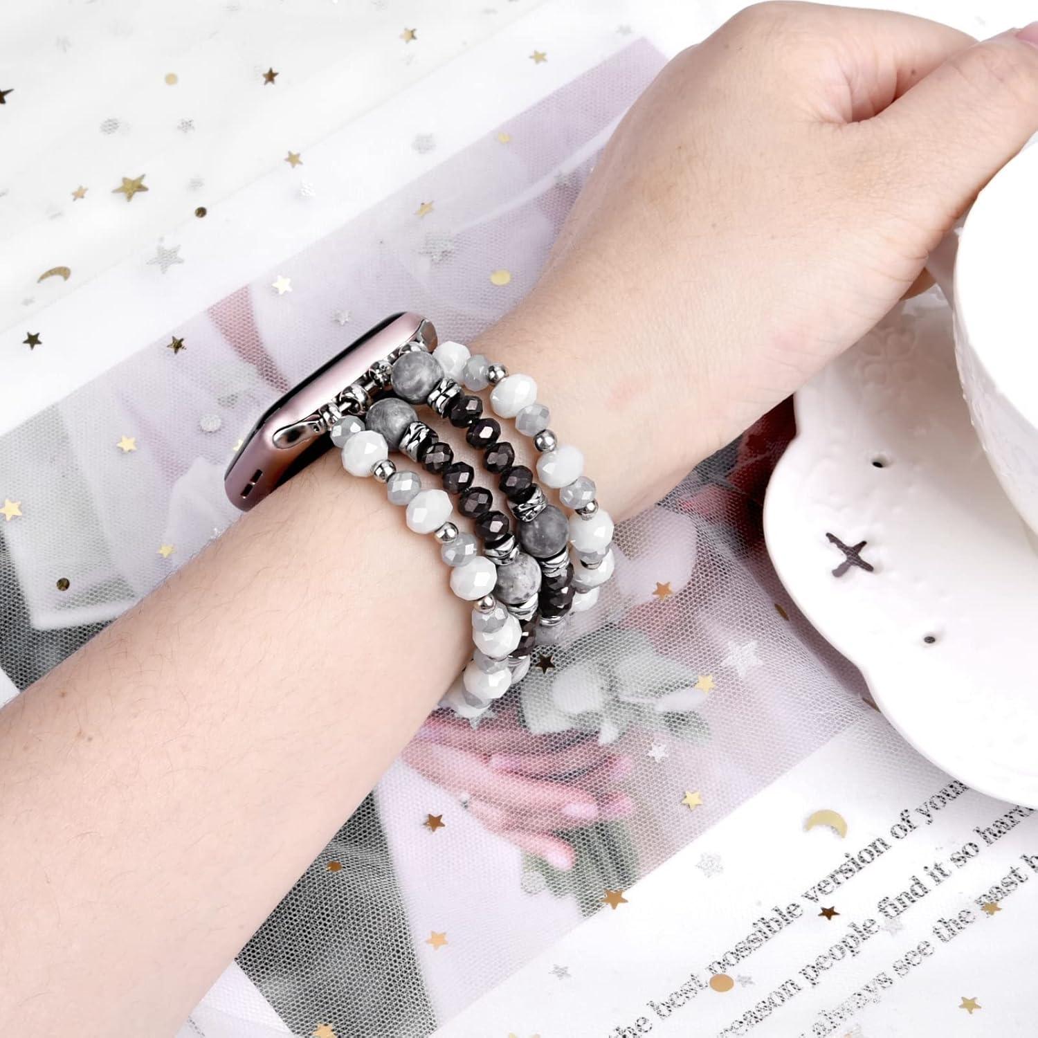 Pulsera Boho de Perlas VISOOM para Apple Watch 42-46mm