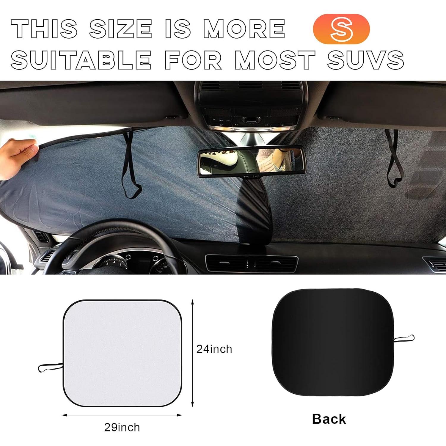 Protector Solar Reflectante Kewucn 2 PCS 73.66x60.96cm Plata