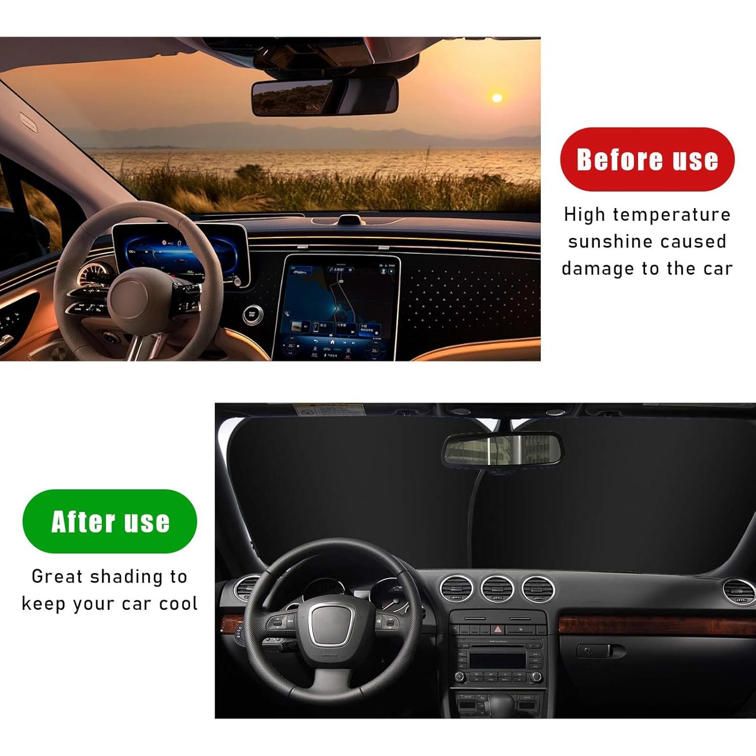 Protector Solar Reflectante Kewucn 2 PCS 73.66x60.96cm Plata