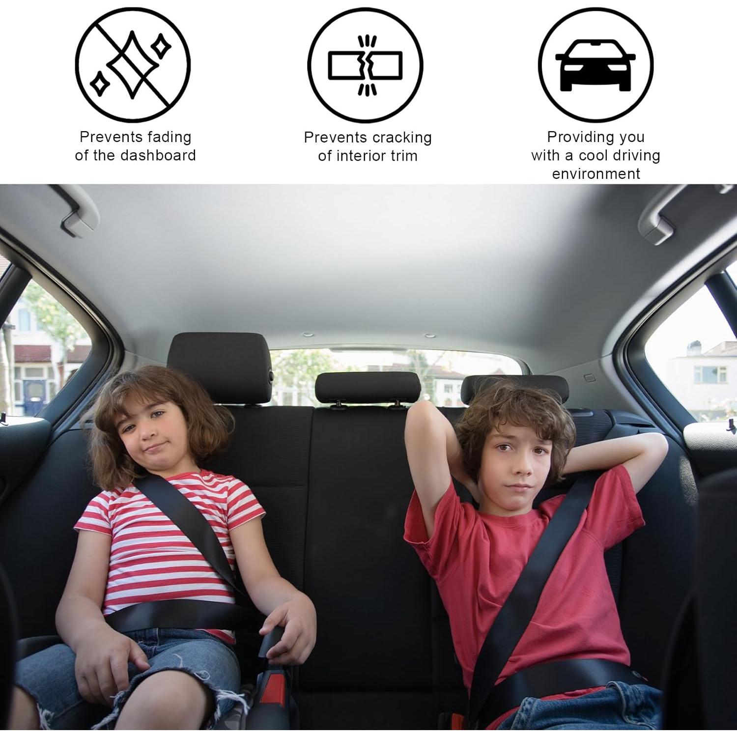 Protector Solar Reflectante Kewucn 2 PCS 73.66x60.96cm Plata