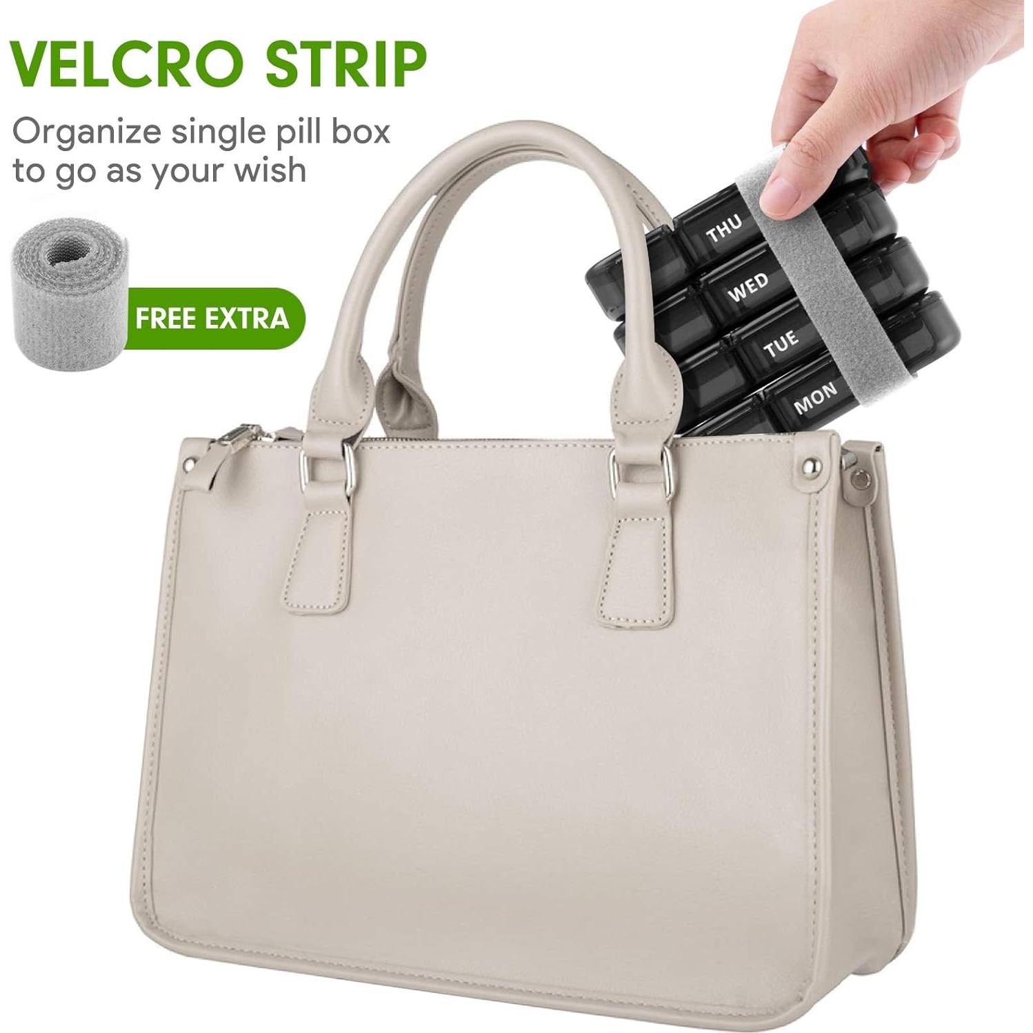 Organizador de Pastillas Semanal Fullicon 21 Compartimentos Negro