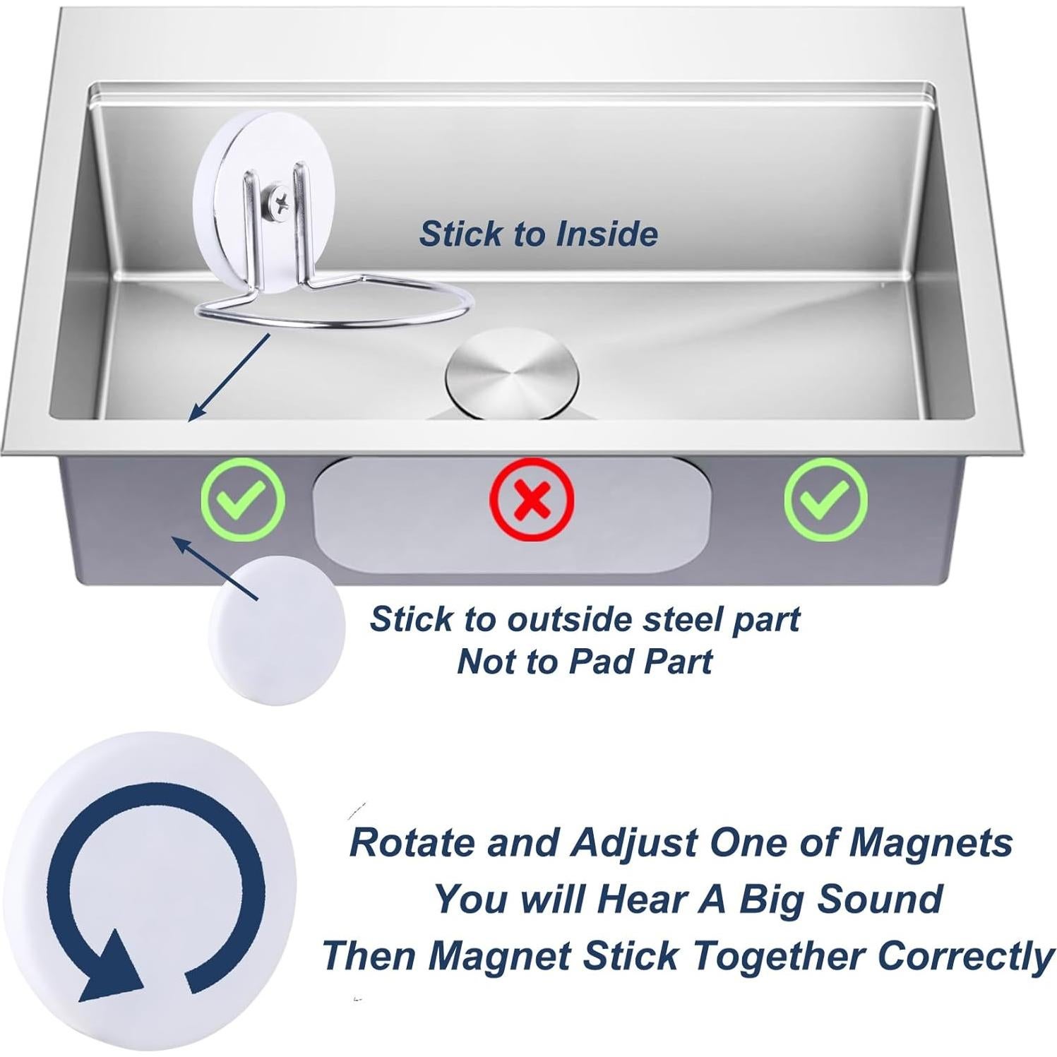 Soporte Magnético para Esponjas LEVOSHUA Acero Inoxidable SUS 304