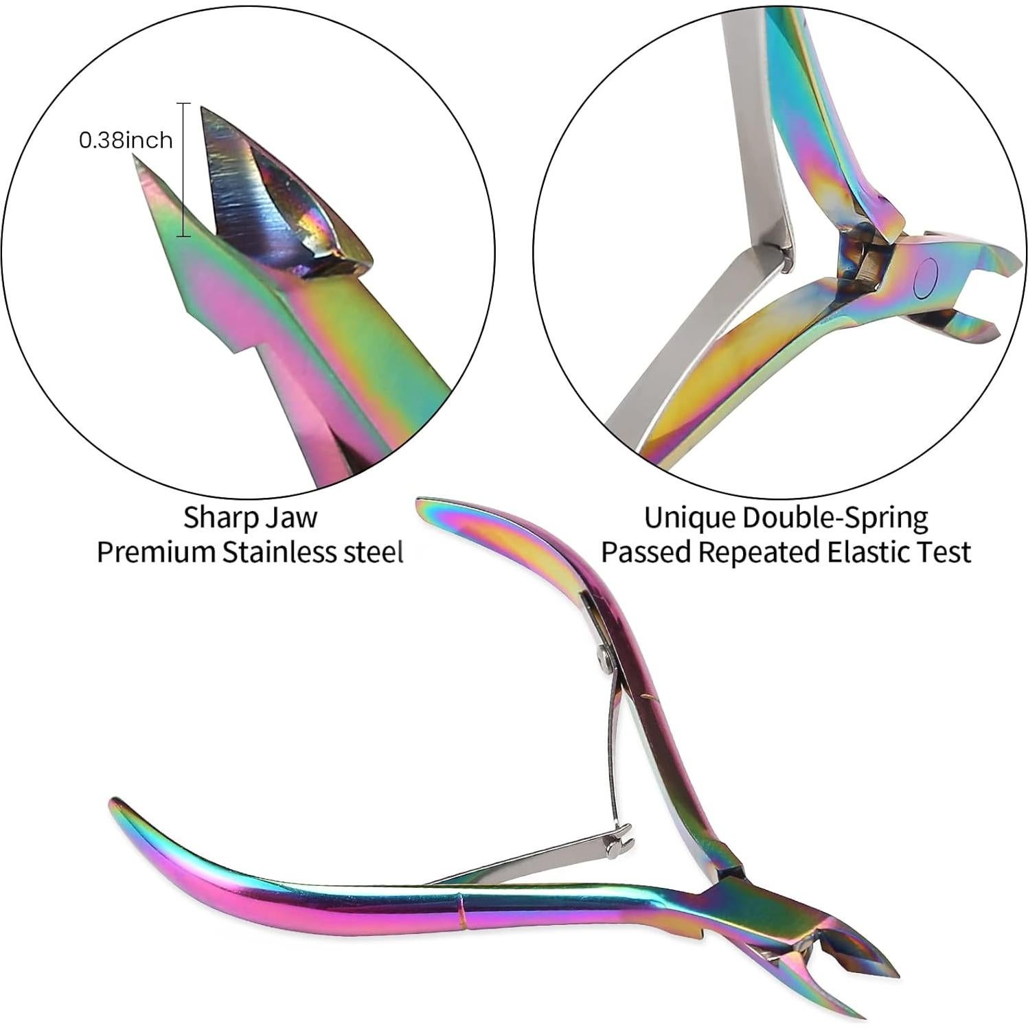 Set Cortador de Cutículas SoHai con Empujador y Lima - Colorido