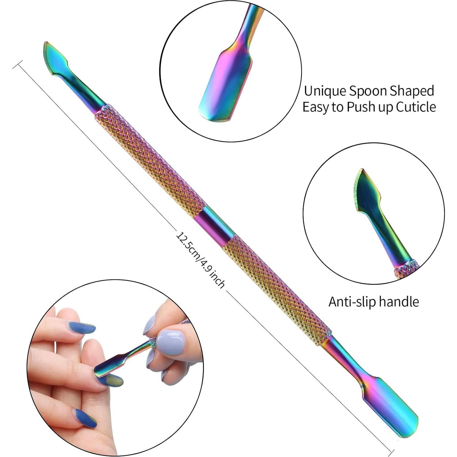 Set Cortador de Cutículas SoHai con Empujador y Lima - Colorido