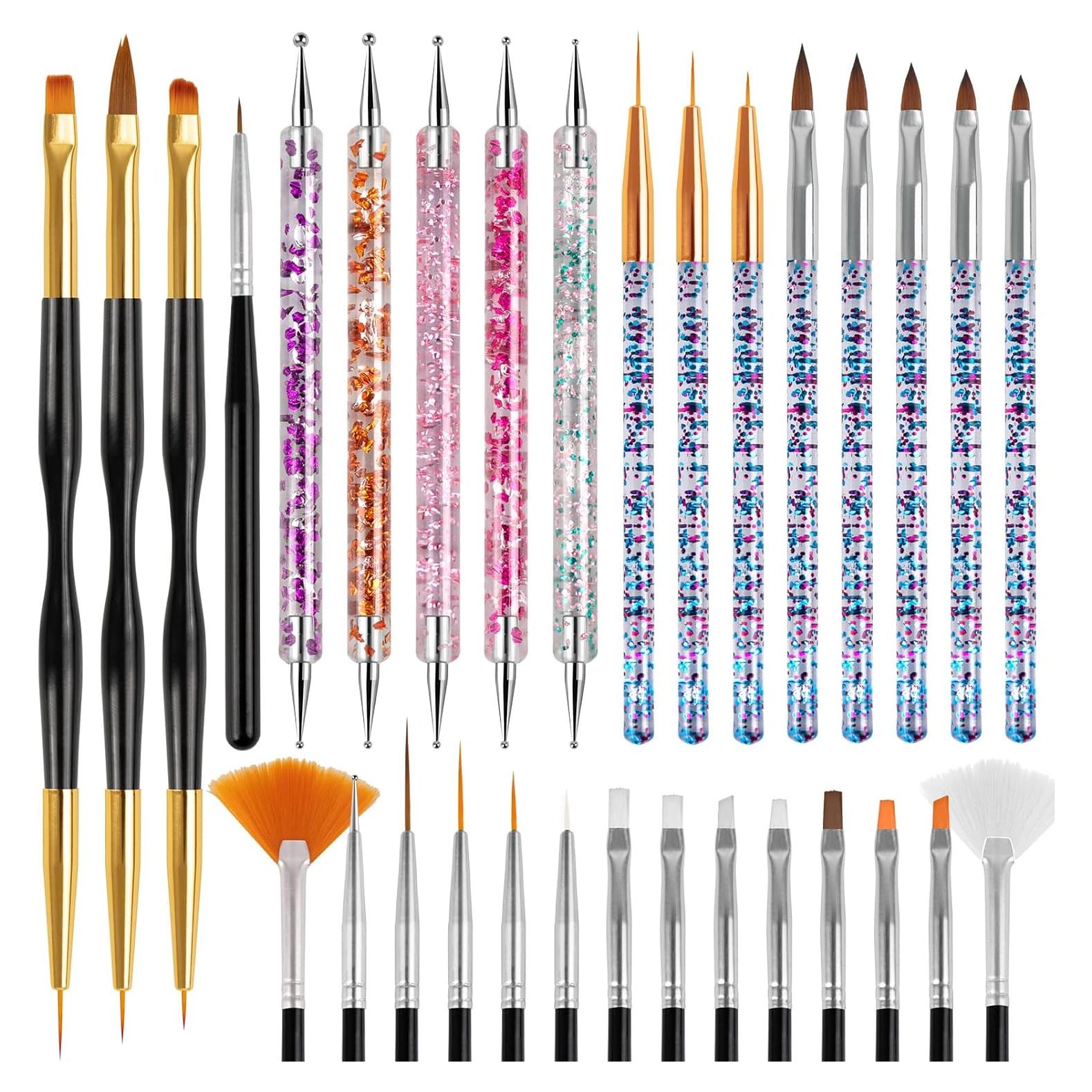 Kit de 31 Pinceles de Arte de Uñas TOCOLES - Gel y Diseño