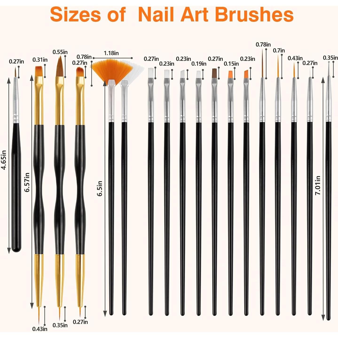 Kit de 31 Pinceles de Arte de Uñas TOCOLES - Gel y Diseño