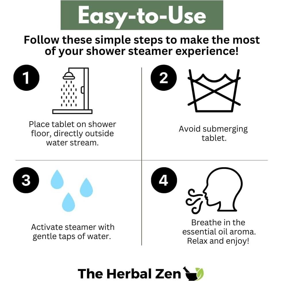 Baños de Vapor Aromaterapia 10 Bombas de Ducha Hechas en EE. UU.