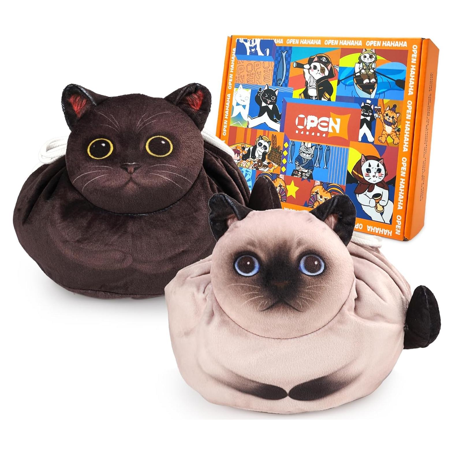 Bolsa de Maquillaje de Gato Openhahaha - 2 Pack, 22.86 cm