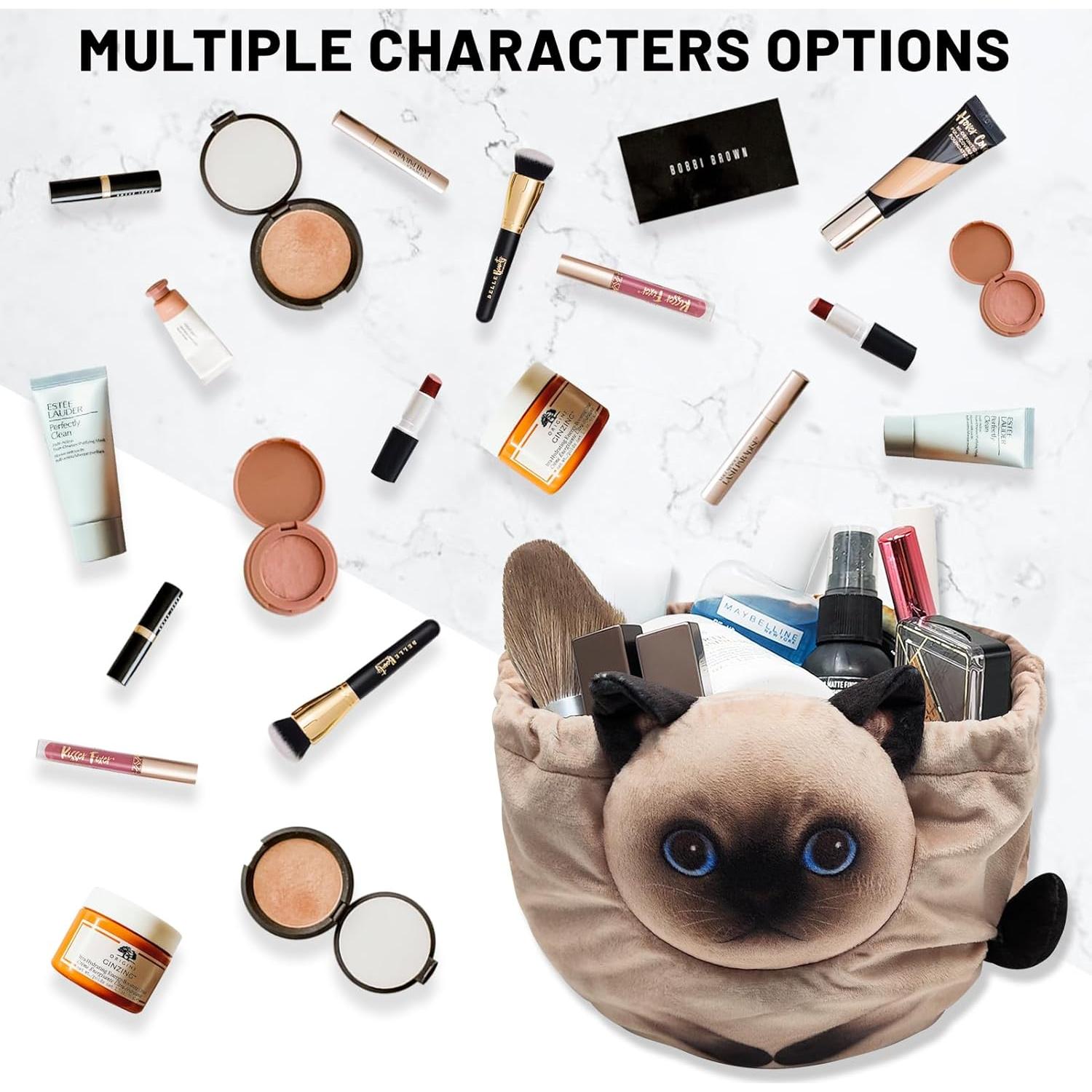 Bolsa de Maquillaje de Gato Openhahaha - 2 Pack, 22.86 cm