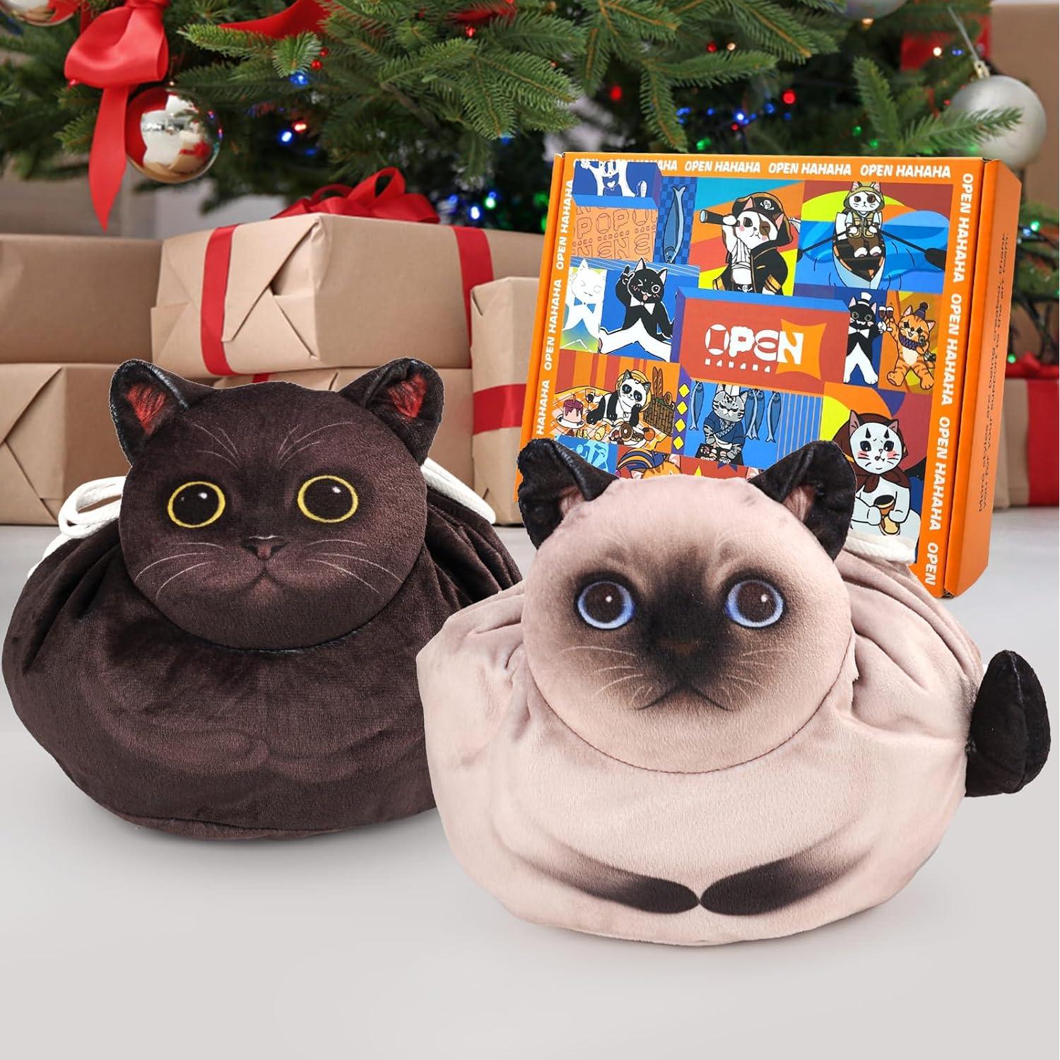 Bolsa de Maquillaje de Gato Openhahaha - 2 Pack, 22.86 cm