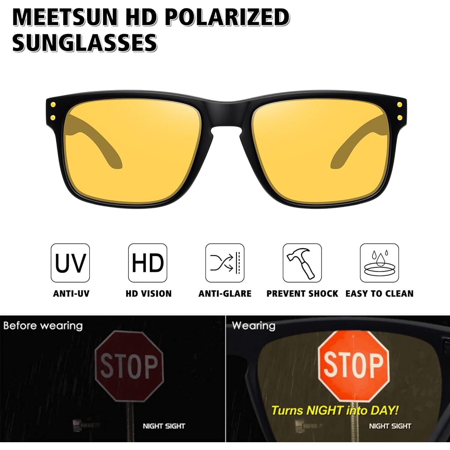 Gafas de sol polarizadas MEETSUN unisex UV400 deportivas