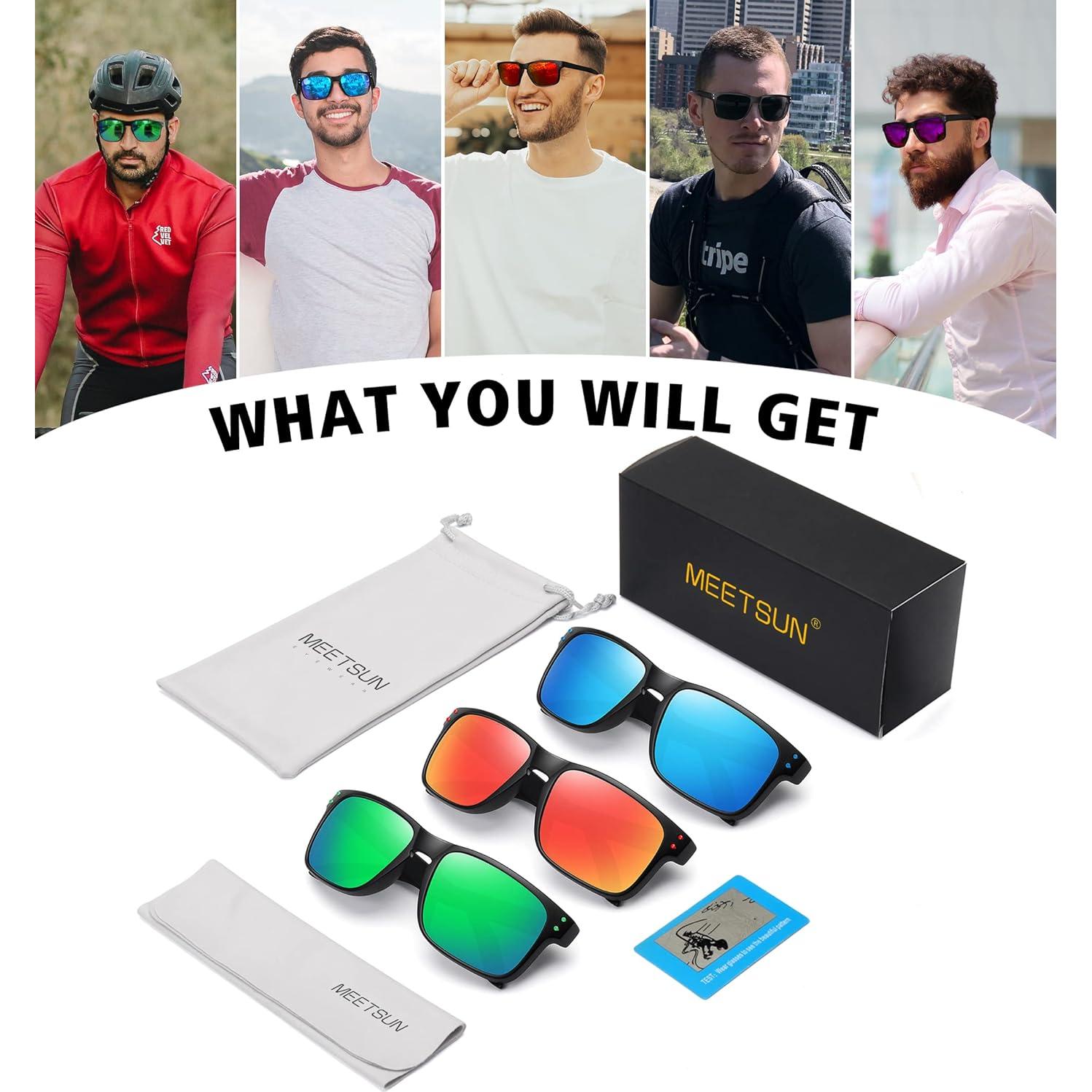 Gafas de sol polarizadas MEETSUN 3 pack UV400 unisex