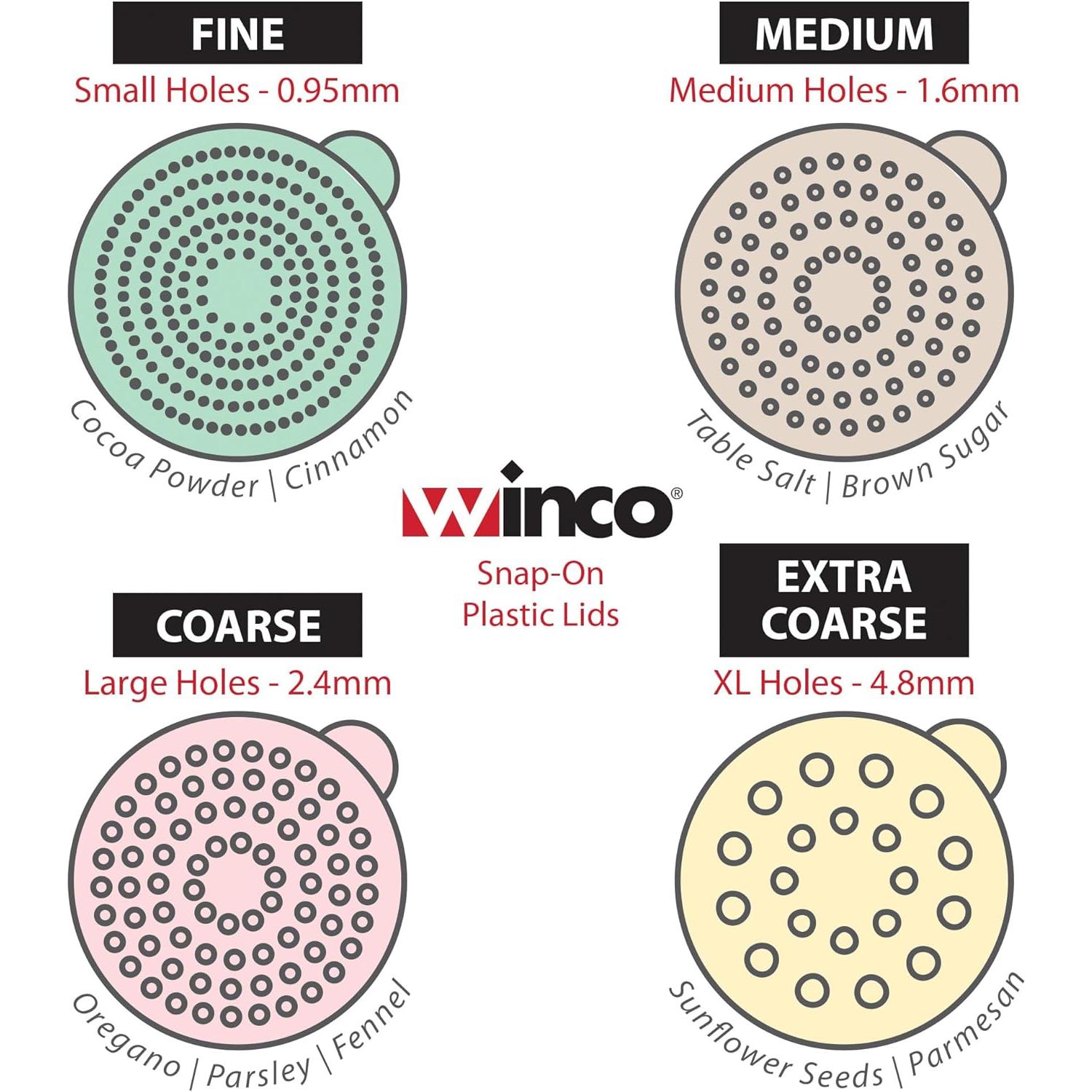 Drenador con tapas a presión Winco PDG-10AC 295 ml