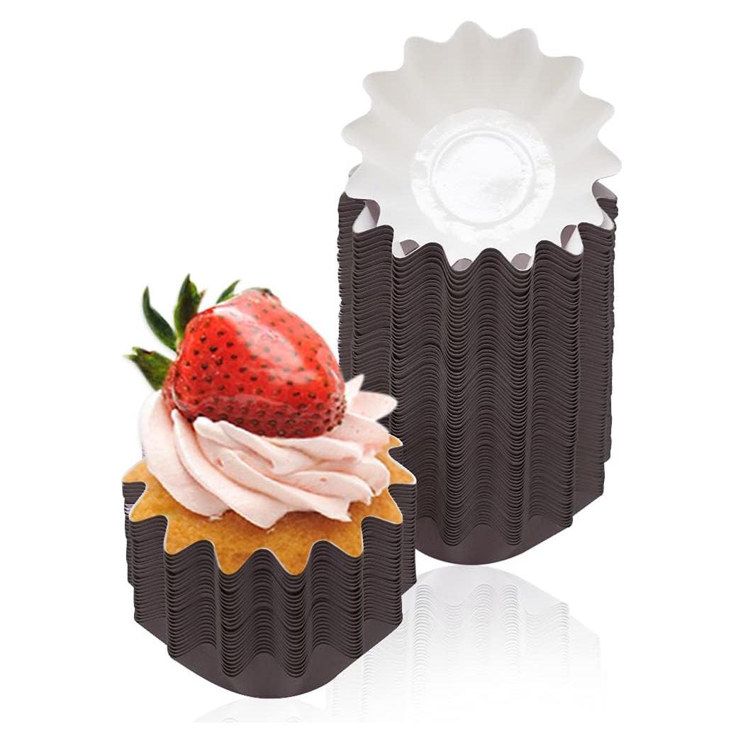 100 Moldes para Hornear Cupcakes TIE-DailyNec Papel Recubierto