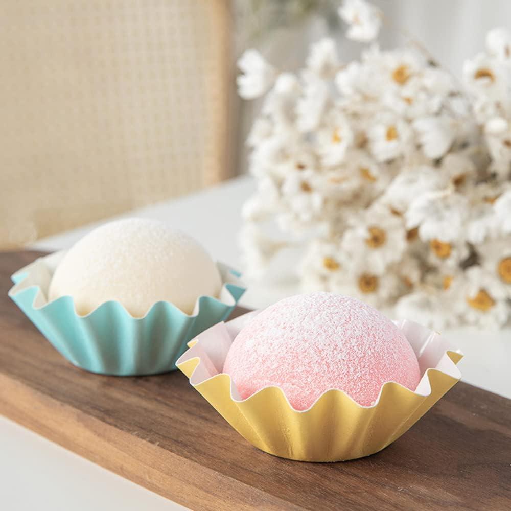 100 Moldes para Hornear Cupcakes TIE-DailyNec Papel Recubierto