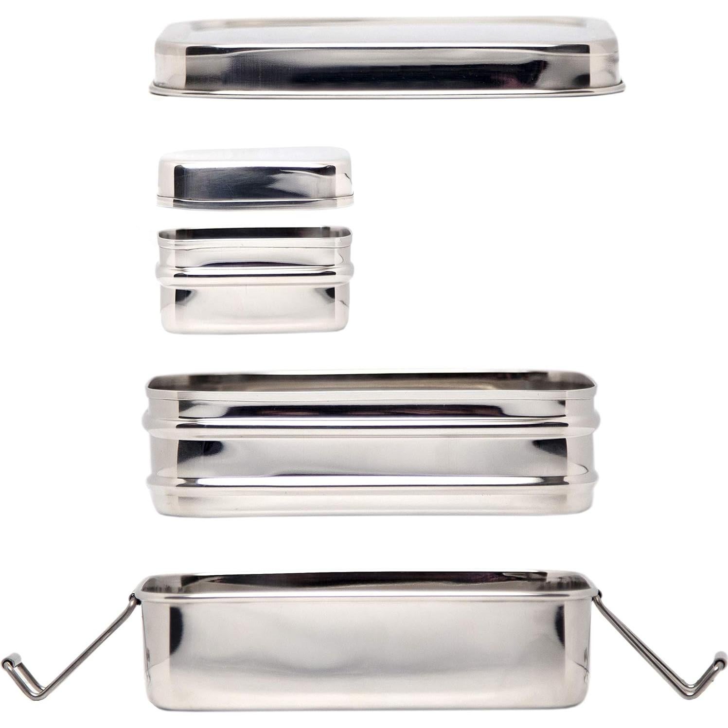 Caja Bento de Acero Inoxidable Ecolunchbox 3 en 1 0.95L