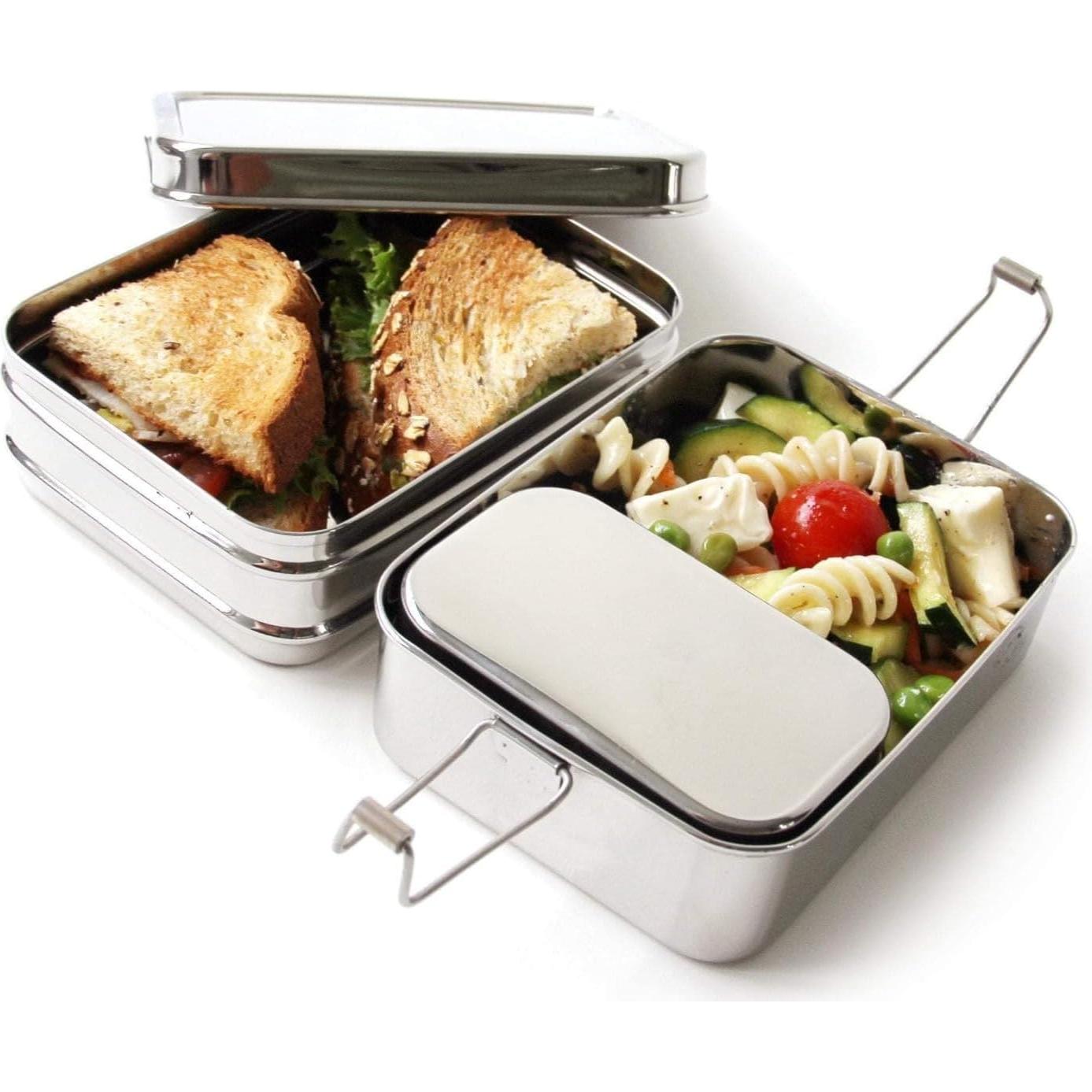 Caja Bento de Acero Inoxidable Ecolunchbox 3 en 1 0.95L
