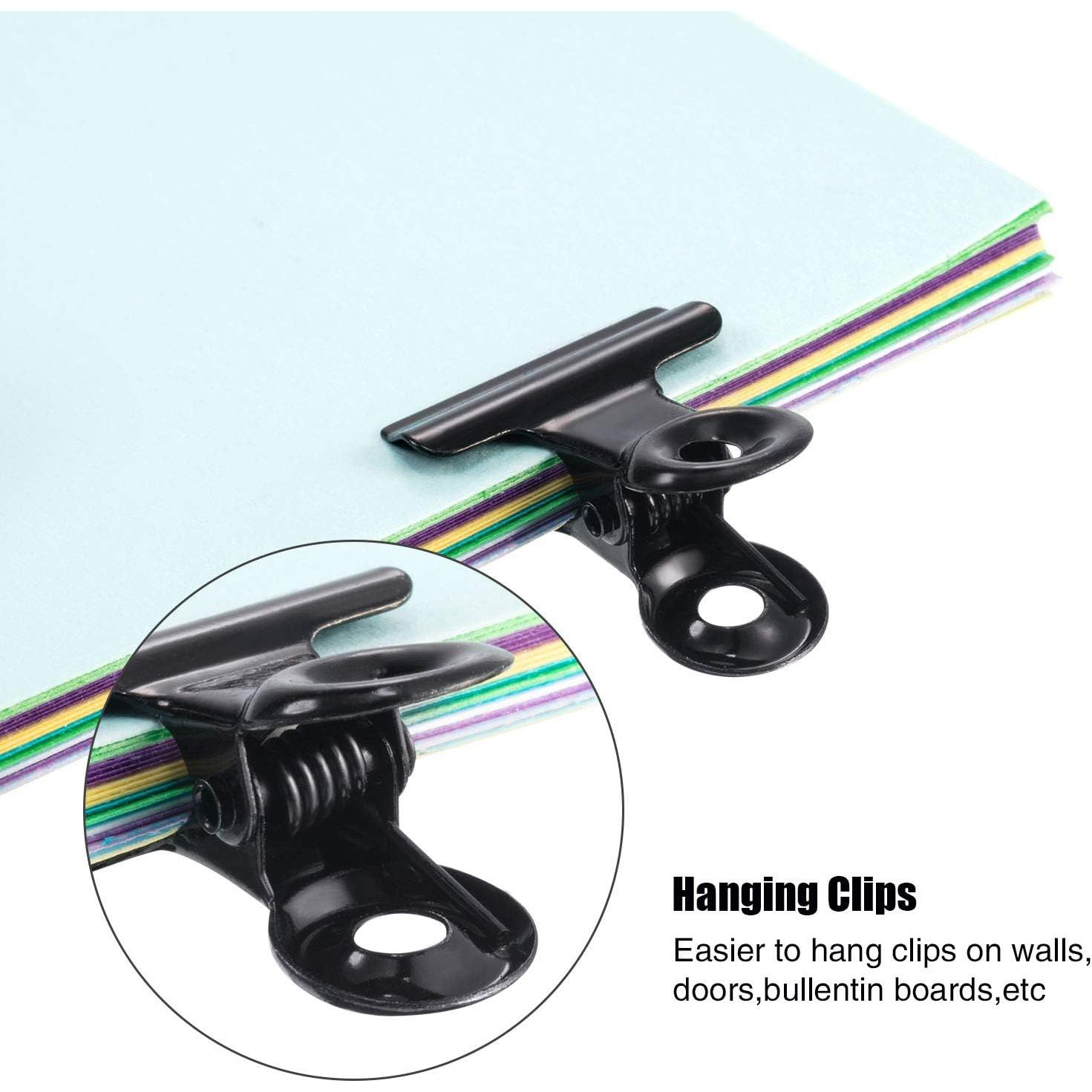 Paquete de 40 Clips de Metal Gejoy 2.54 cm Negro