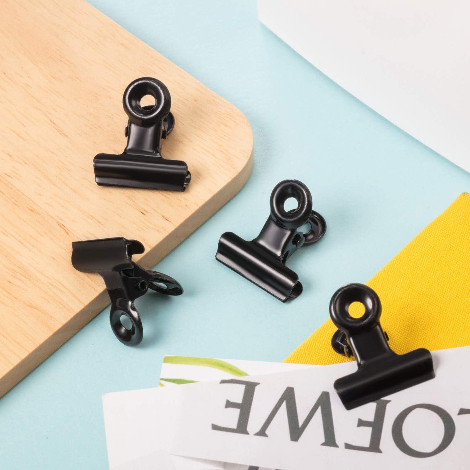 Paquete de 40 Clips de Metal Gejoy 2.54 cm Negro