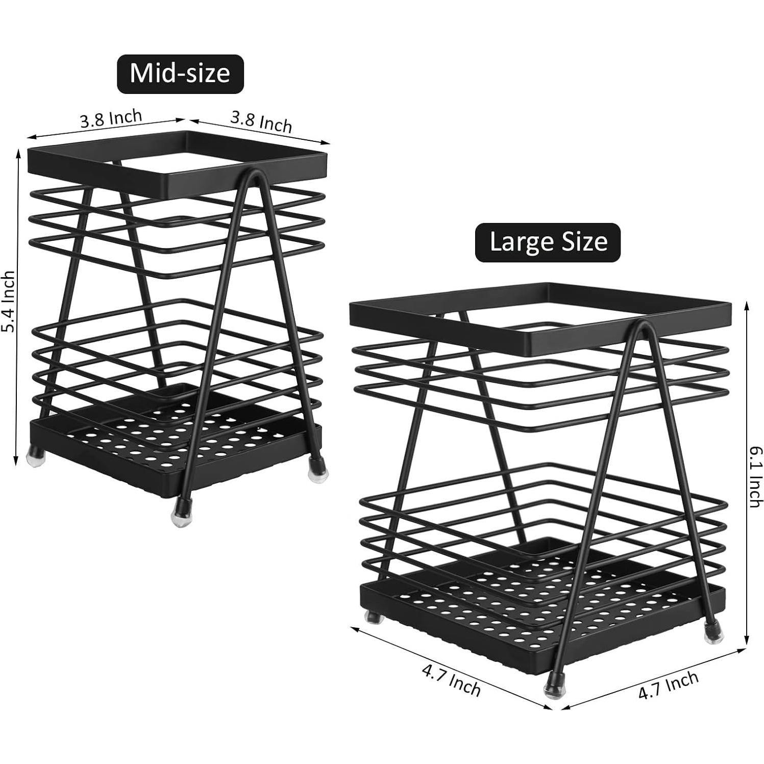 Soporte de Utensilios RedCall para Encimera Negro Mate - 2 Piezas
