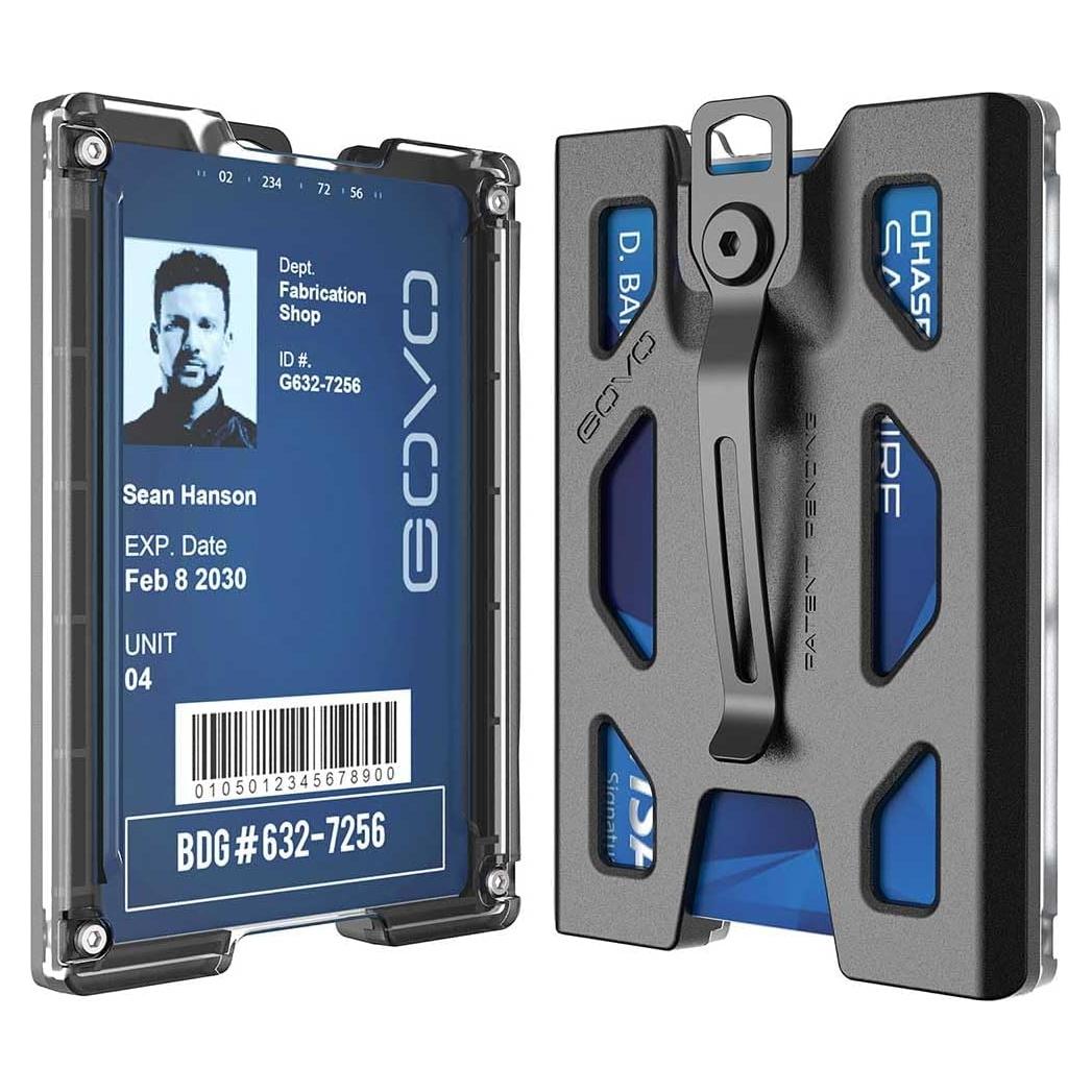 Soporte de Insignia GOVO T4 - Policarbonato Negro con Clip de Metal