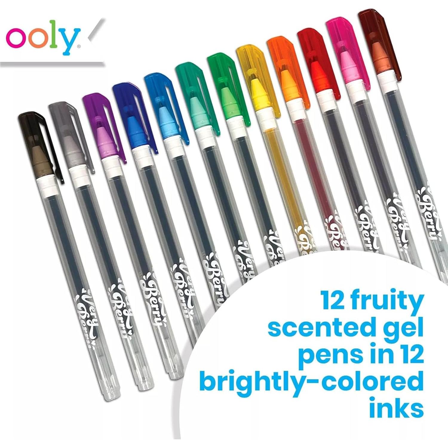 Set de 12 Bolígrafos Gel Aromatizados Ooly 0.7mm Fresa