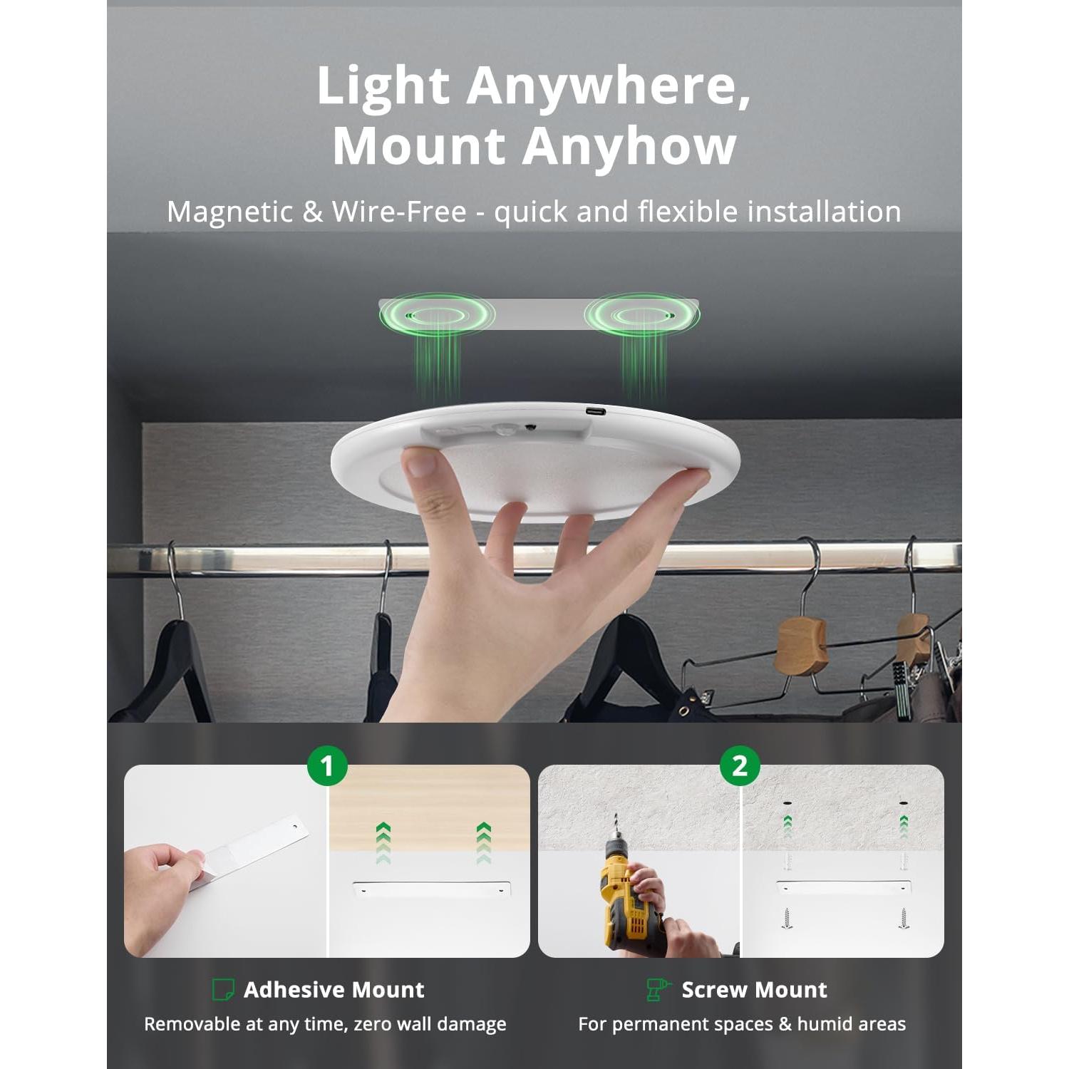 Luz de Ducha Recargable Bojim 5000mAh con Sensor de Movimiento