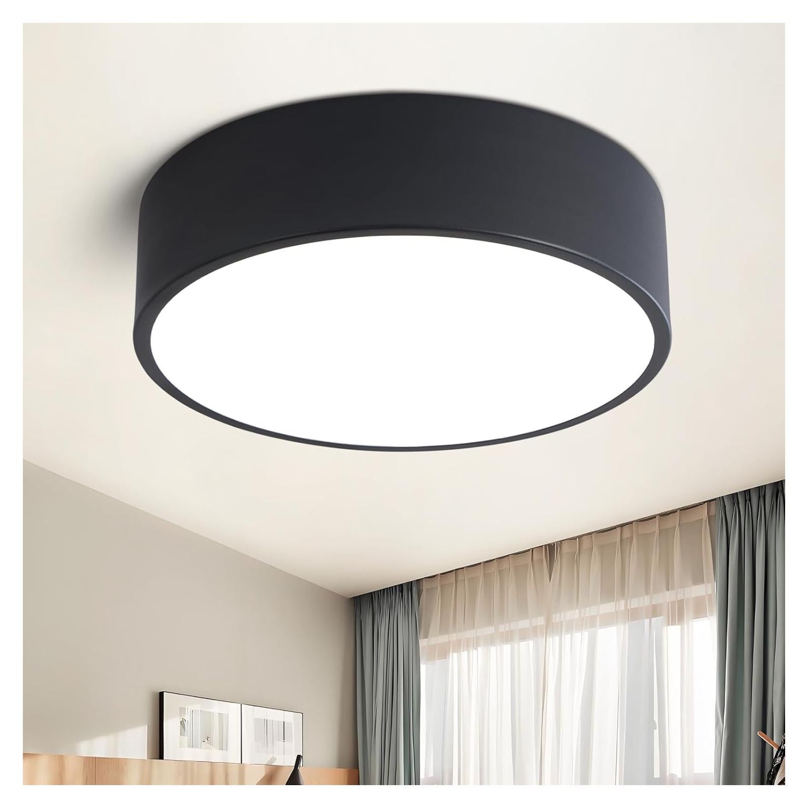 Luz de Techo LED Regulable TYNCEAOL 30cm 5CCT Negro Mate