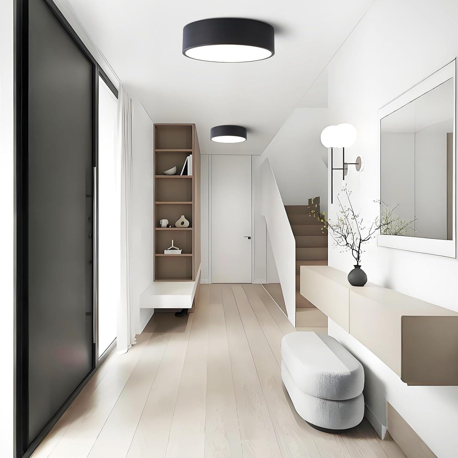 Luz de Techo LED Regulable TYNCEAOL 30cm 5CCT Negro Mate