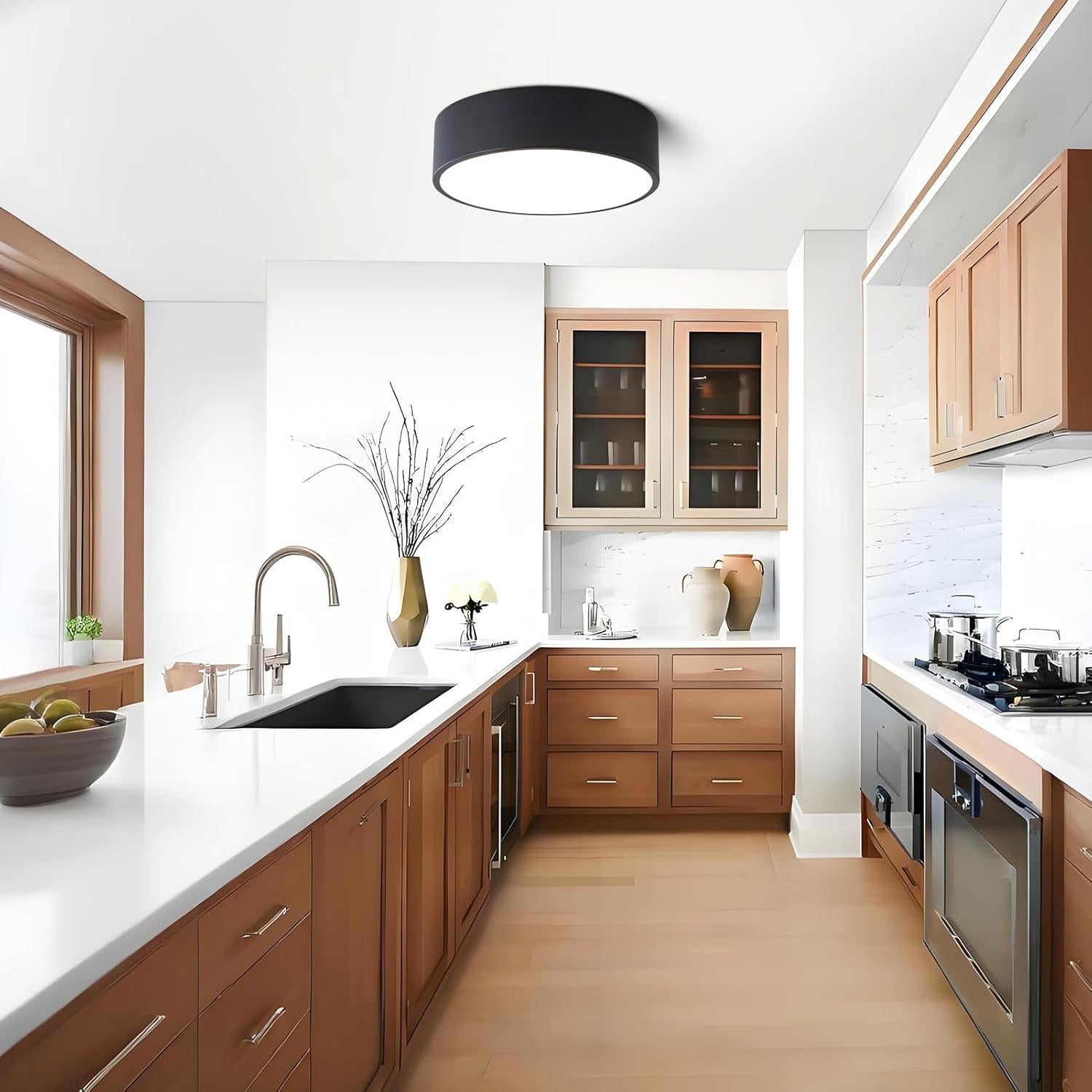 Luz de Techo LED Regulable TYNCEAOL 30cm 5CCT Negro Mate