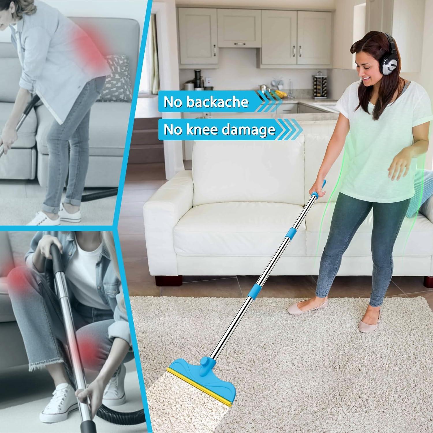 Kit de Rastrillo para Alfombra Eaersan 3 en 1 - Mango Ajustable 114.3 cm