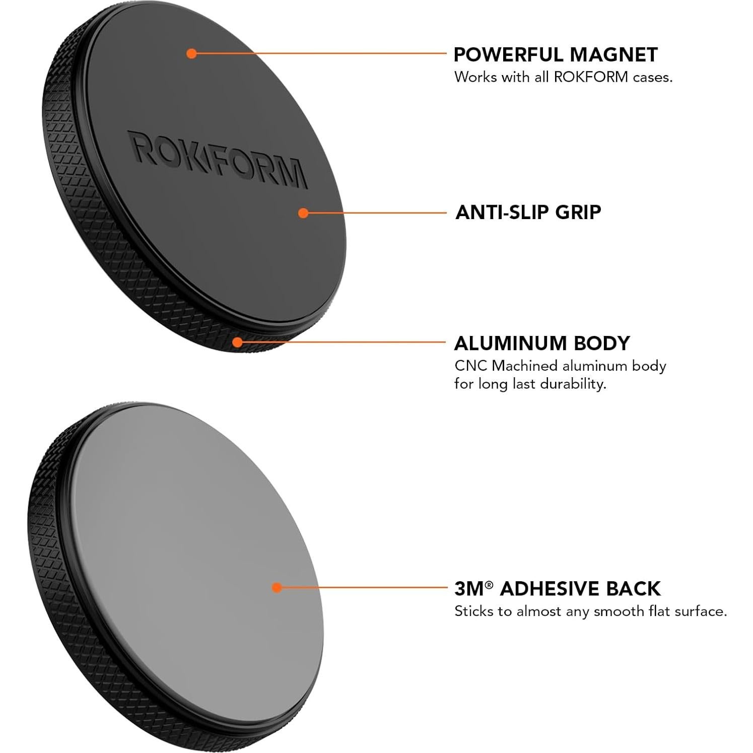 Soporte Magnético Bajo Perfil Rokform para Auto - Negro