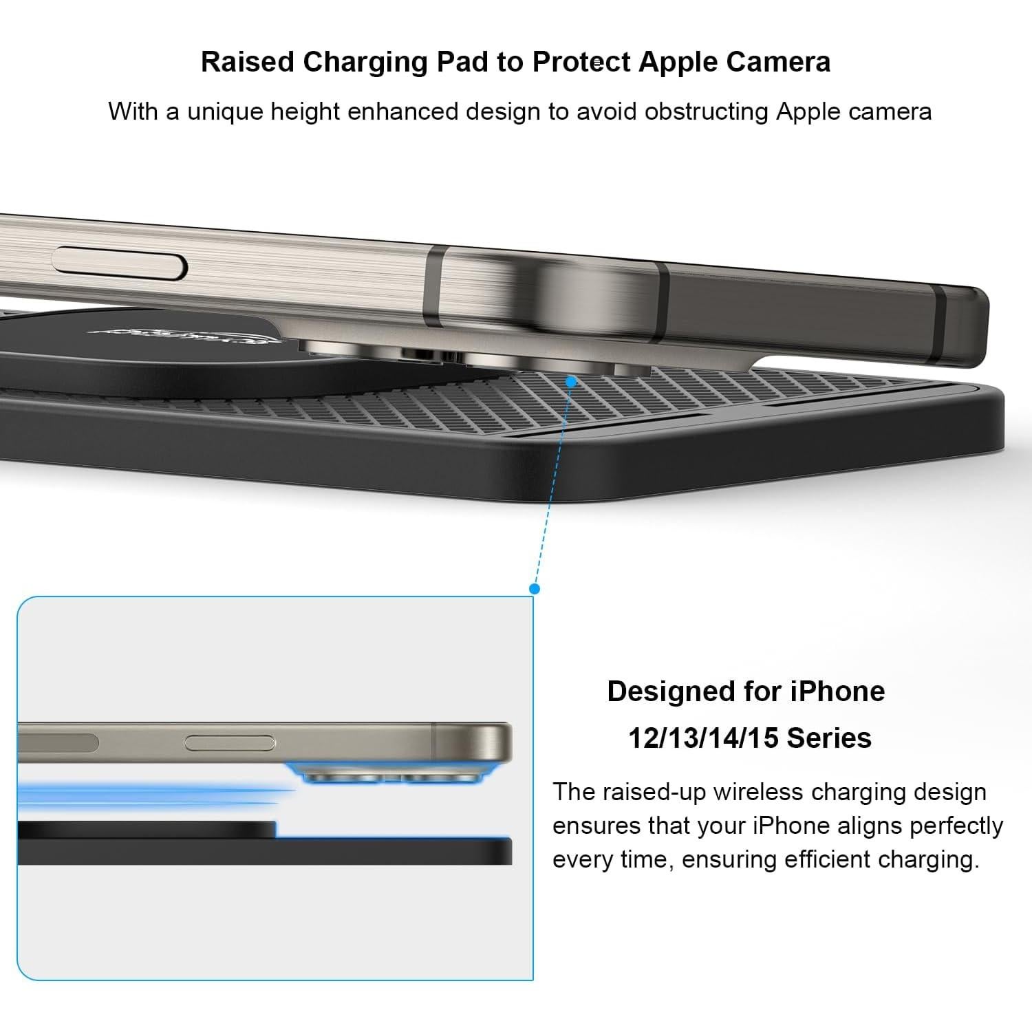 Base de Carga Inalámbrica Magnética REESTECQI 15W para iPhone
