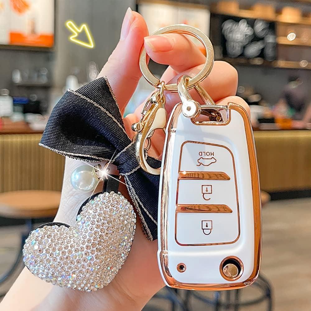 Funda de Llave Plegable HIBEYO para Hyundai - TPU Gris