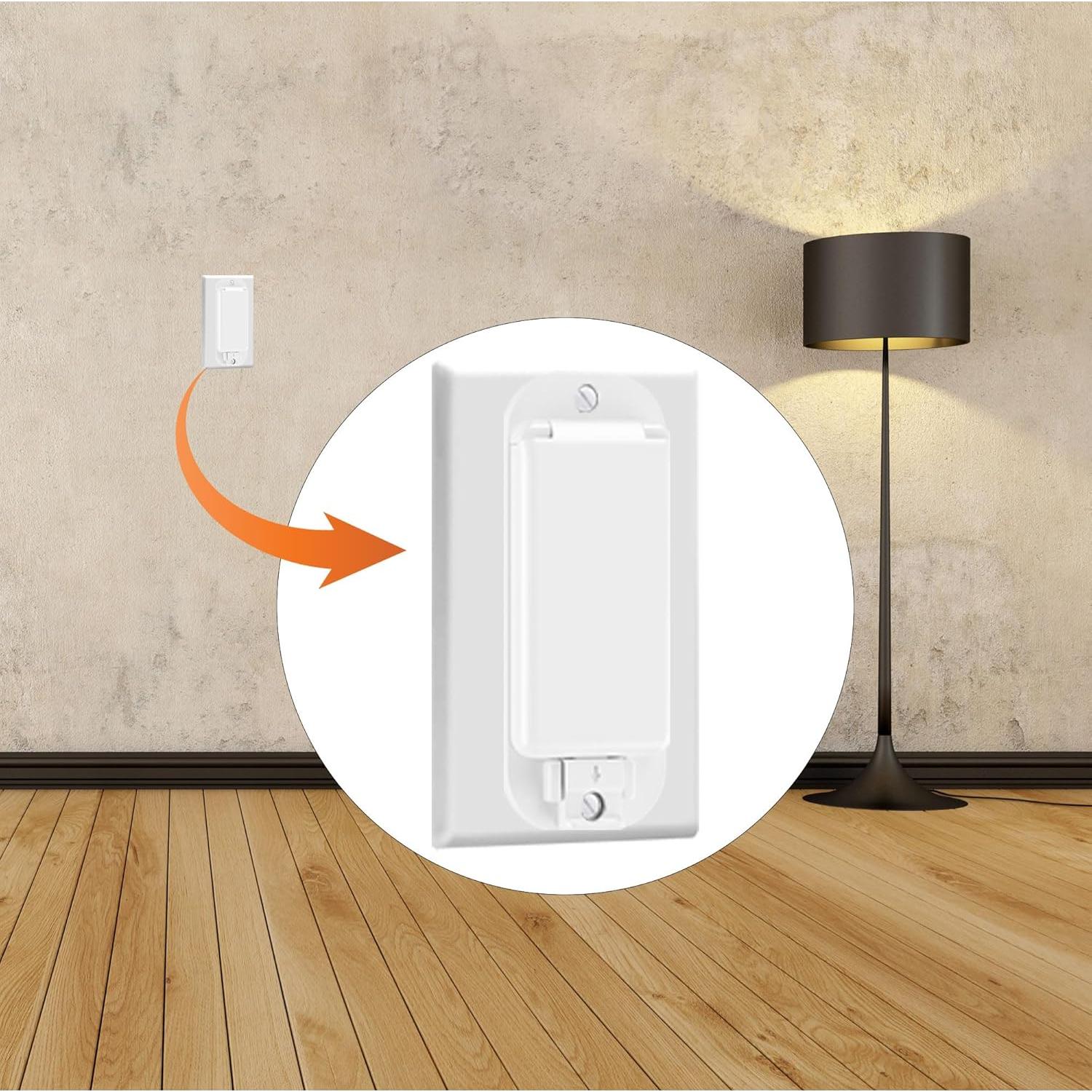 Guardián de Interruptor de Luz TERDEWE 4 Paquete Blanco