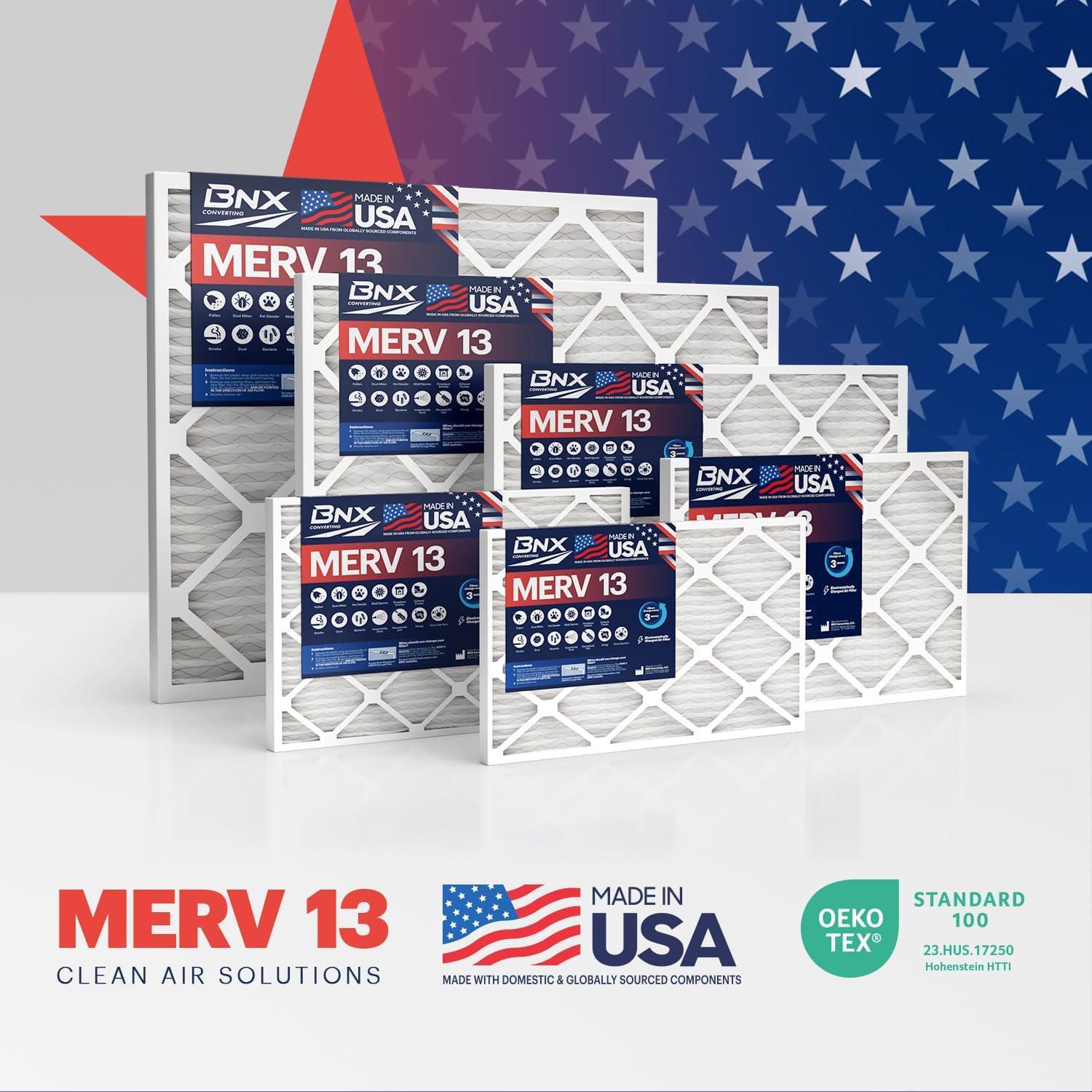 Filtro de Aire BNX MERV 13 10x30x1 (Paquete de 4) HECHO EN EE. UU.
