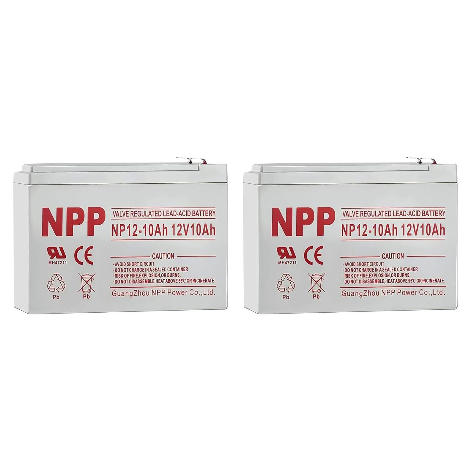 Batería Recargable NPP NP12-10Ah 12V 10Ah para Scooter