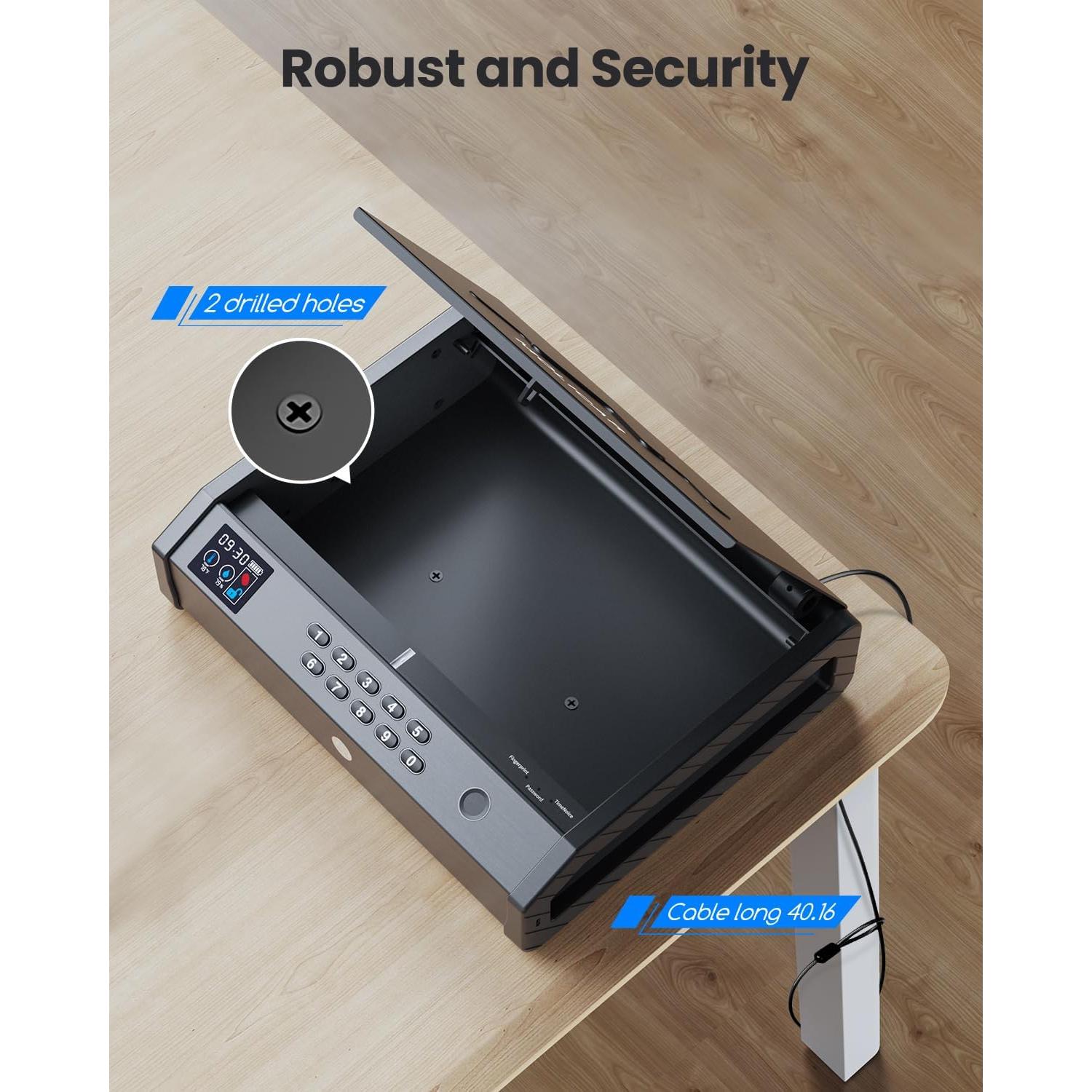 Caja Fuerte Biométrica MOLICAR para Armas con Pantalla LCD