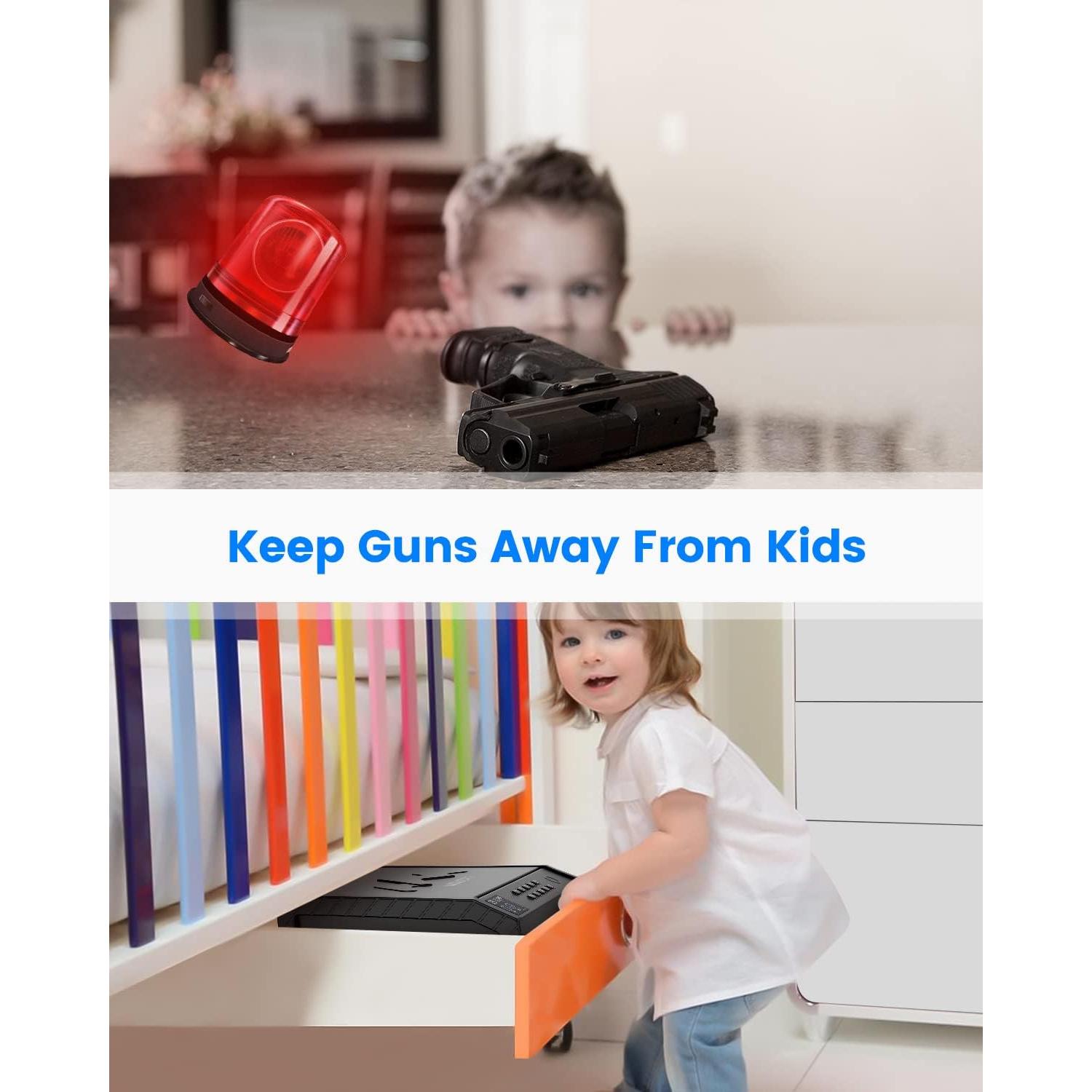 Caja Fuerte Biométrica MOLICAR para Armas con Pantalla LCD