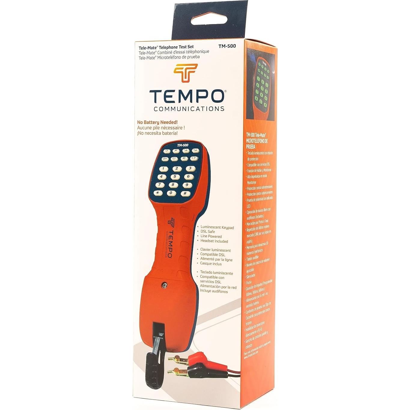 Conjunto de Prueba de Teléfono Tempo Communications TM-500 DSL