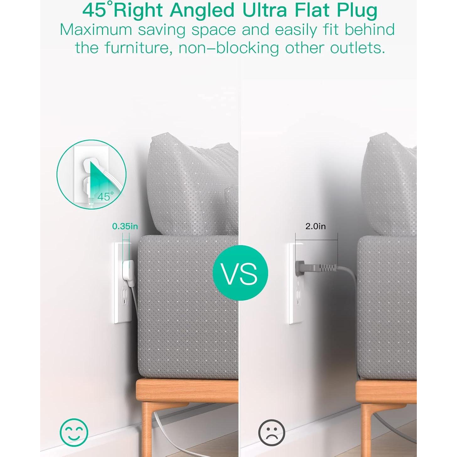 Tira de Alimentación Mifaso 15 pies 6 Salidas 3 USB-C