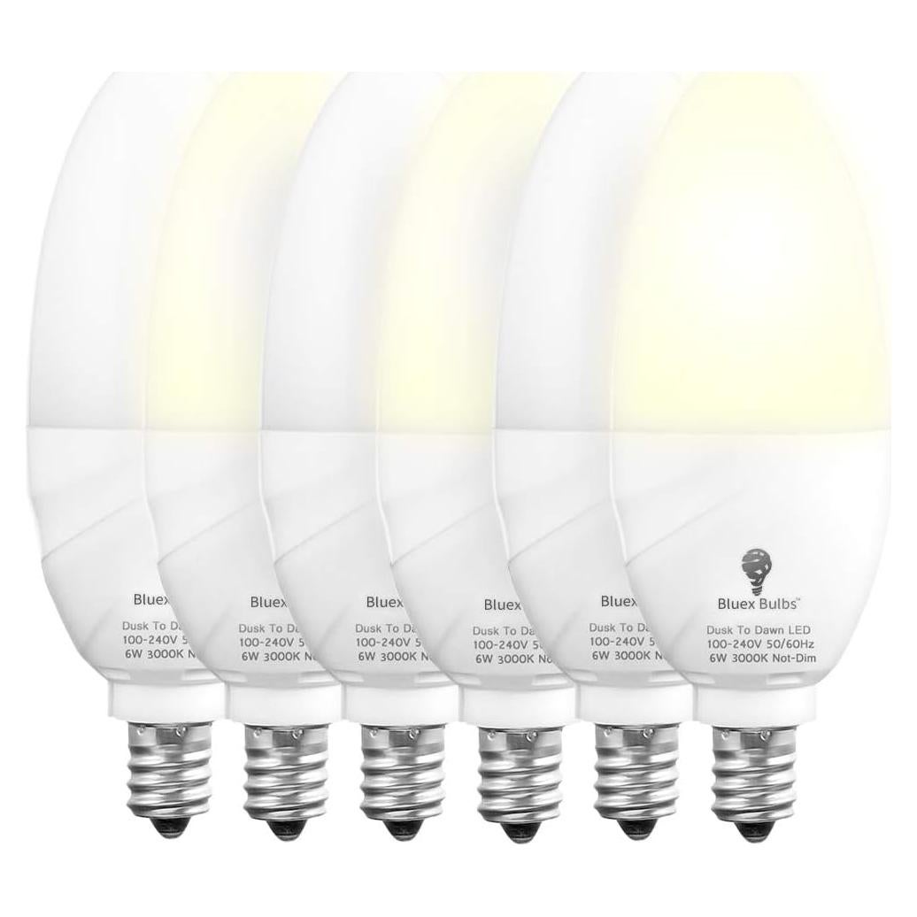Paquete de 6 Bombillas LED BlueX E12 6W 3000K Candelabro
