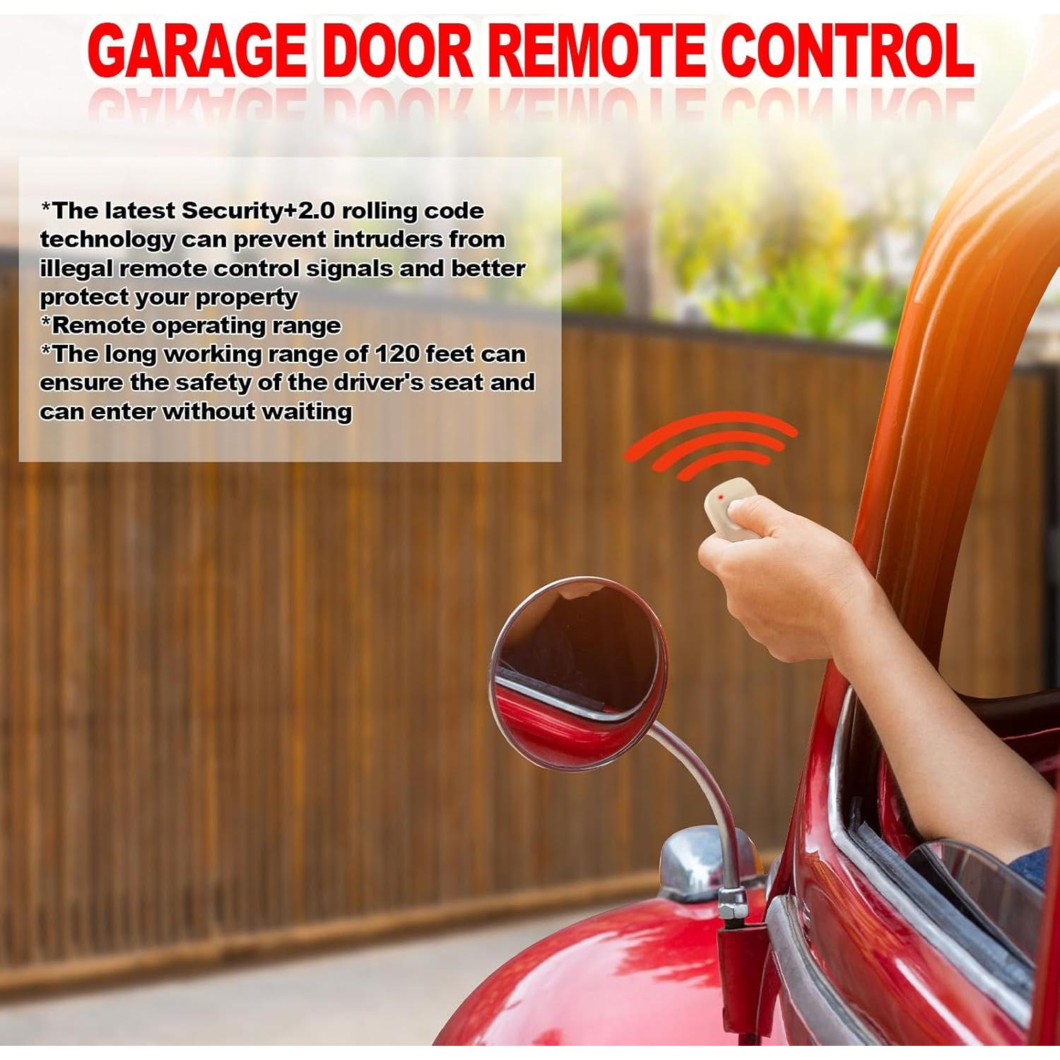 Control Remoto de Garaje Kingdder 3 Piezas 300MHz 10 Dip Switch