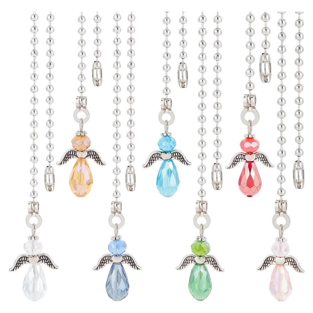 Extensores de Cadena de Tirar BENECREAT 7Pcs Cristal Ángel